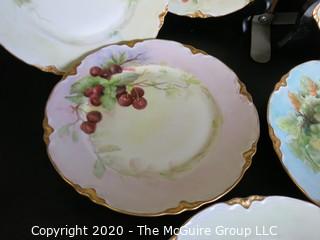 Set of 15 Hand Painted Hutschenreuther Selb LHR Bavarian China Plates. Signed by Artist.