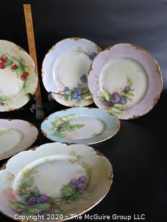 Set of 15 Hand Painted Hutschenreuther Selb LHR Bavarian China Plates. Signed by Artist.