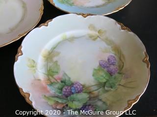 Set of 15 Hand Painted Hutschenreuther Selb LHR Bavarian China Plates. Signed by Artist.