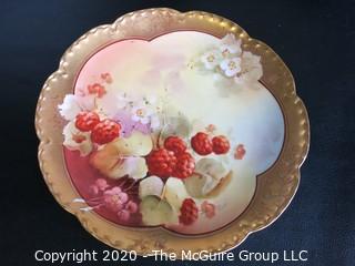 Four Haviland Limoges Hand Painted Porcelain Plates