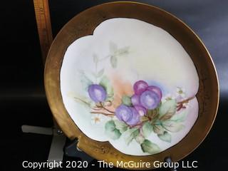 Four Haviland Limoges Hand Painted Porcelain Plates