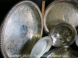 Large Group of Silver Plate Serving Pieces