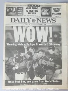 October 18, 1999 Edition of Daily News, World Series