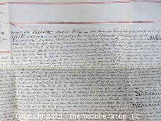 Authentic English Indenture Papers from 1881.  Signed with seals and on Vellum. 