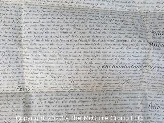 Authentic English Indenture Papers from 1881.  Signed with seals and on Vellum. 