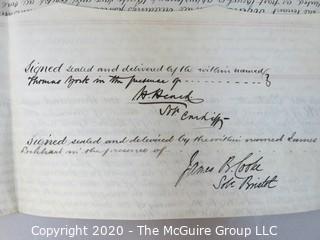 Authentic English Indenture Papers from 1881.  Signed with seals and on Vellum. 