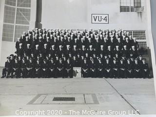 Vintage Black & White Large Format Photo.  Naval Aircraft Squadron VU-4.