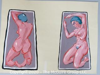 Print of Female Nudes.  8" x 11".