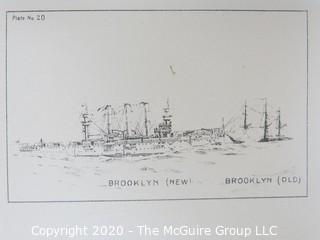 Brooklyn (New) Booklyn (Old), Ships, Plate #20. Black and White print by Fred Cozzens.