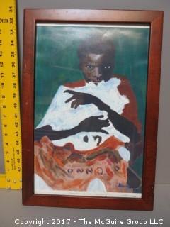 Framed original portrait of young man (Outside Dimensions: 13 x 19")