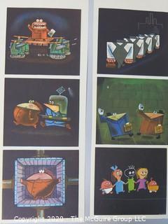 Group of Color Book Pages from Children's Literature.  Includes Wind in the Willows, Alice and Wonderland and Walt Disney