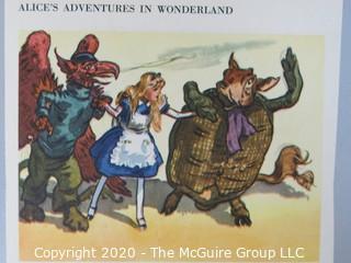 Group of Color Book Pages from Children's Literature.  Includes Wind in the Willows, Alice and Wonderland and Walt Disney