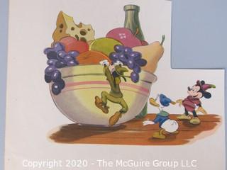 Group of Color Book Pages from Children's Literature.  Includes Wind in the Willows, Alice and Wonderland and Walt Disney