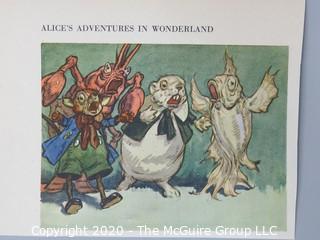 Group of Color Book Pages from Children's Literature.  Includes Alice and Wonderland, Emperors New Cloths, Through the Picture Frame and Walt Disney.