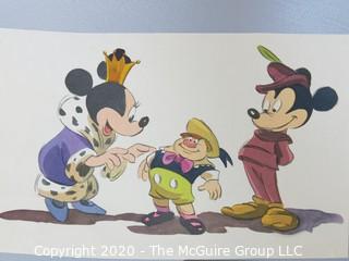 Group of Color Book Pages from Children's Literature.  Includes Alice and Wonderland, Emperors New Cloths, Through the Picture Frame and Walt Disney.