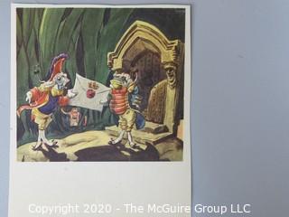 Group of Color Book Pages from Children's Literature.  Includes Alice and Wonderland, Emperors New Cloths, Through the Picture Frame and Walt Disney.