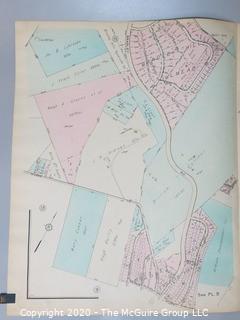 Antique Rockville Plat Book, Maps of Rockville Maryland, by F.H.M. Klinge.  Approximately 56 plats, separated from book.  Each plat measures approximately 21 1/2" x 16".