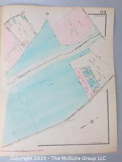 Antique Rockville Plat Book, Maps of Rockville Maryland, by F.H.M. Klinge.  Approximately 56 plats, separated from book.  Each plat measures approximately 21 1/2" x 16".