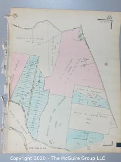 Antique Rockville Plat Book, Maps of Rockville Maryland, by F.H.M. Klinge.  Approximately 56 plats, separated from book.  Each plat measures approximately 21 1/2" x 16".