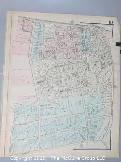 Antique Rockville Plat Book, Maps of Rockville Maryland, by F.H.M. Klinge.  Approximately 56 plats, separated from book.  Each plat measures approximately 21 1/2" x 16".