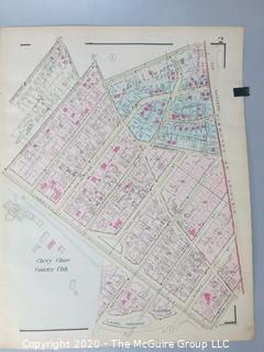 Antique Rockville Plat Book, Maps of Rockville Maryland, by F.H.M. Klinge.  Approximately 56 plats, separated from book.  Each plat measures approximately 21 1/2" x 16".