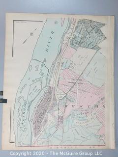 Antique Rockville Plat Book, Maps of Rockville Maryland, by F.H.M. Klinge.  Approximately 56 plats, separated from book.  Each plat measures approximately 21 1/2" x 16".