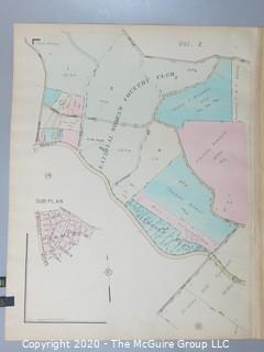 Antique Rockville Plat Book, Maps of Rockville Maryland, by F.H.M. Klinge.  Approximately 56 plats, separated from book.  Each plat measures approximately 21 1/2" x 16".