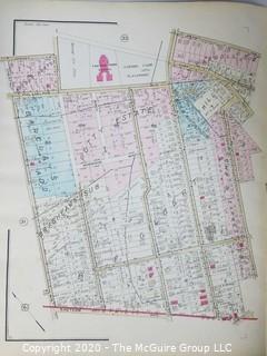 Antique Rockville Plat Book, Maps of Rockville Maryland, by F.H.M. Klinge.  Approximately 56 plats, separated from book.  Each plat measures approximately 21 1/2" x 16".