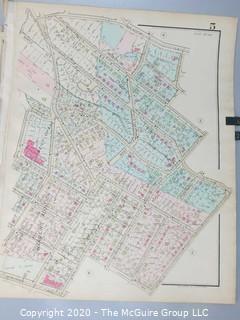 Antique Rockville Plat Book, Maps of Rockville Maryland, by F.H.M. Klinge.  Approximately 56 plats, separated from book.  Each plat measures approximately 21 1/2" x 16".