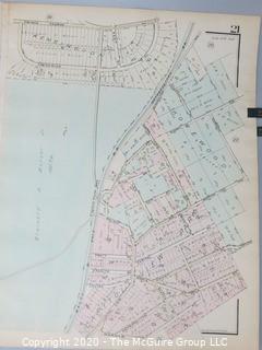 Antique Rockville Plat Book, Maps of Rockville Maryland, by F.H.M. Klinge.  Approximately 56 plats, separated from book.  Each plat measures approximately 21 1/2" x 16".