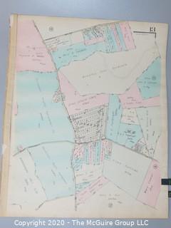 Antique Rockville Plat Book, Maps of Rockville Maryland, by F.H.M. Klinge.  Approximately 56 plats, separated from book.  Each plat measures approximately 21 1/2" x 16".