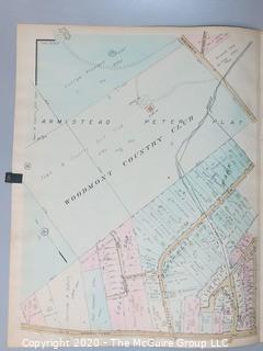 Antique Rockville Plat Book, Maps of Rockville Maryland, by F.H.M. Klinge.  Approximately 56 plats, separated from book.  Each plat measures approximately 21 1/2" x 16".