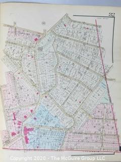 Antique Rockville Plat Book, Maps of Rockville Maryland, by F.H.M. Klinge.  Approximately 56 plats, separated from book.  Each plat measures approximately 21 1/2" x 16".