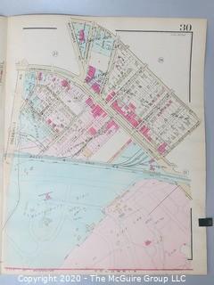 Antique Rockville Plat Book, Maps of Rockville Maryland, by F.H.M. Klinge.  Approximately 56 plats, separated from book.  Each plat measures approximately 21 1/2" x 16".