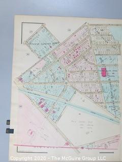 Antique Rockville Plat Book, Maps of Rockville Maryland, by F.H.M. Klinge.  Approximately 56 plats, separated from book.  Each plat measures approximately 21 1/2" x 16".