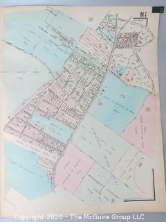 Antique Rockville Plat Book, Maps of Rockville Maryland, by F.H.M. Klinge.  Approximately 56 plats, separated from book.  Each plat measures approximately 21 1/2" x 16".