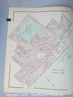 Antique Rockville Plat Book, Maps of Rockville Maryland, by F.H.M. Klinge.  Approximately 56 plats, separated from book.  Each plat measures approximately 21 1/2" x 16".