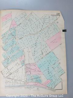 Antique Rockville Plat Book, Maps of Rockville Maryland, by F.H.M. Klinge.  Approximately 56 plats, separated from book.  Each plat measures approximately 21 1/2" x 16".