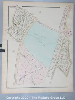 Antique Rockville Plat Book, Maps of Rockville Maryland, by F.H.M. Klinge.  Approximately 56 plats, separated from book.  Each plat measures approximately 21 1/2" x 16".