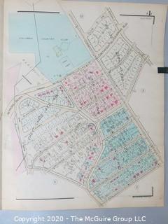 Antique Rockville Plat Book, Maps of Rockville Maryland, by F.H.M. Klinge.  Approximately 56 plats, separated from book.  Each plat measures approximately 21 1/2" x 16".