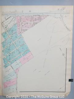 Antique Rockville Plat Book, Maps of Rockville Maryland, by F.H.M. Klinge.  Approximately 56 plats, separated from book.  Each plat measures approximately 21 1/2" x 16".