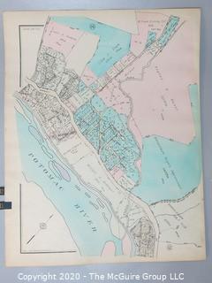 Antique Rockville Plat Book, Maps of Rockville Maryland, by F.H.M. Klinge.  Approximately 56 plats, separated from book.  Each plat measures approximately 21 1/2" x 16".