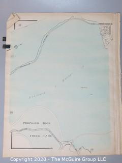 Antique Rockville Plat Book, Maps of Rockville Maryland, by F.H.M. Klinge.  Approximately 56 plats, separated from book.  Each plat measures approximately 21 1/2" x 16".