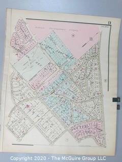 Antique Rockville Plat Book, Maps of Rockville Maryland, by F.H.M. Klinge.  Approximately 56 plats, separated from book.  Each plat measures approximately 21 1/2" x 16".