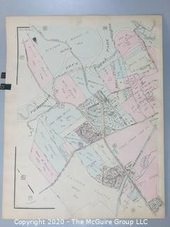 Antique Rockville Plat Book, Maps of Rockville Maryland, by F.H.M. Klinge.  Approximately 56 plats, separated from book.  Each plat measures approximately 21 1/2" x 16".