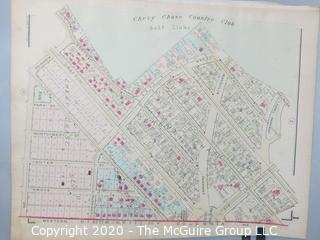 Antique Rockville Plat Book, Maps of Rockville Maryland, by F.H.M. Klinge.  Approximately 56 plats, separated from book.  Each plat measures approximately 21 1/2" x 16".