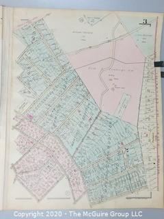 Antique Rockville Plat Book, Maps of Rockville Maryland, by F.H.M. Klinge.  Approximately 56 plats, separated from book.  Each plat measures approximately 21 1/2" x 16".