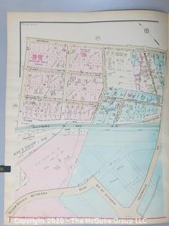 Antique Rockville Plat Book, Maps of Rockville Maryland, by F.H.M. Klinge.  Approximately 56 plats, separated from book.  Each plat measures approximately 21 1/2" x 16".