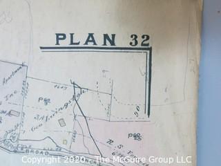 Antique Map of TENNALYTOWN, Plan 32 from Baist's Real Estate Atlas of the District of Columbia, Surveys of Washington. Separated from book and printed on linen.  Measures approximately 21 1/2" x 34". Some Foxing to edges.