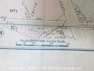 Antique Map of TENNALYTOWN, Plan 32 from Baist's Real Estate Atlas of the District of Columbia, Surveys of Washington. Separated from book and printed on linen.  Measures approximately 21 1/2" x 34". Some Foxing to edges.